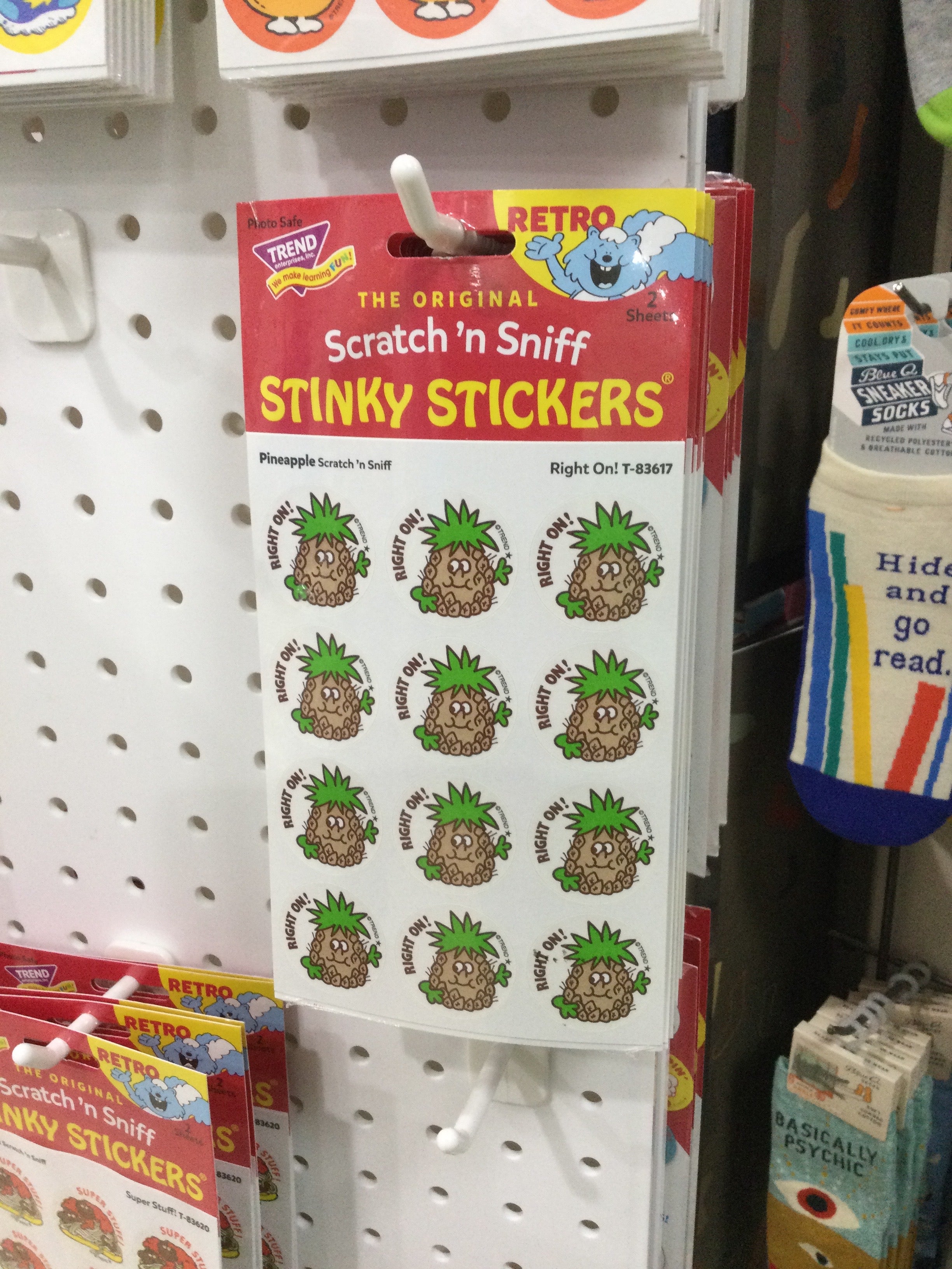 SCRATCH N SNIFF STINKY STICKERS - PINEAPPLE