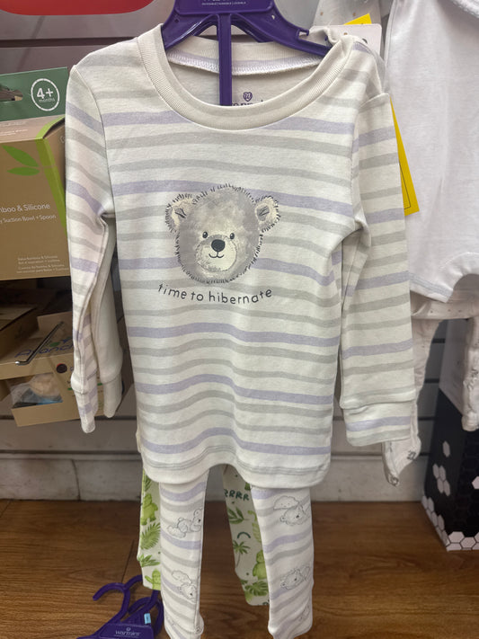 MARSHMALLOW BEAR PJ SET - 3T