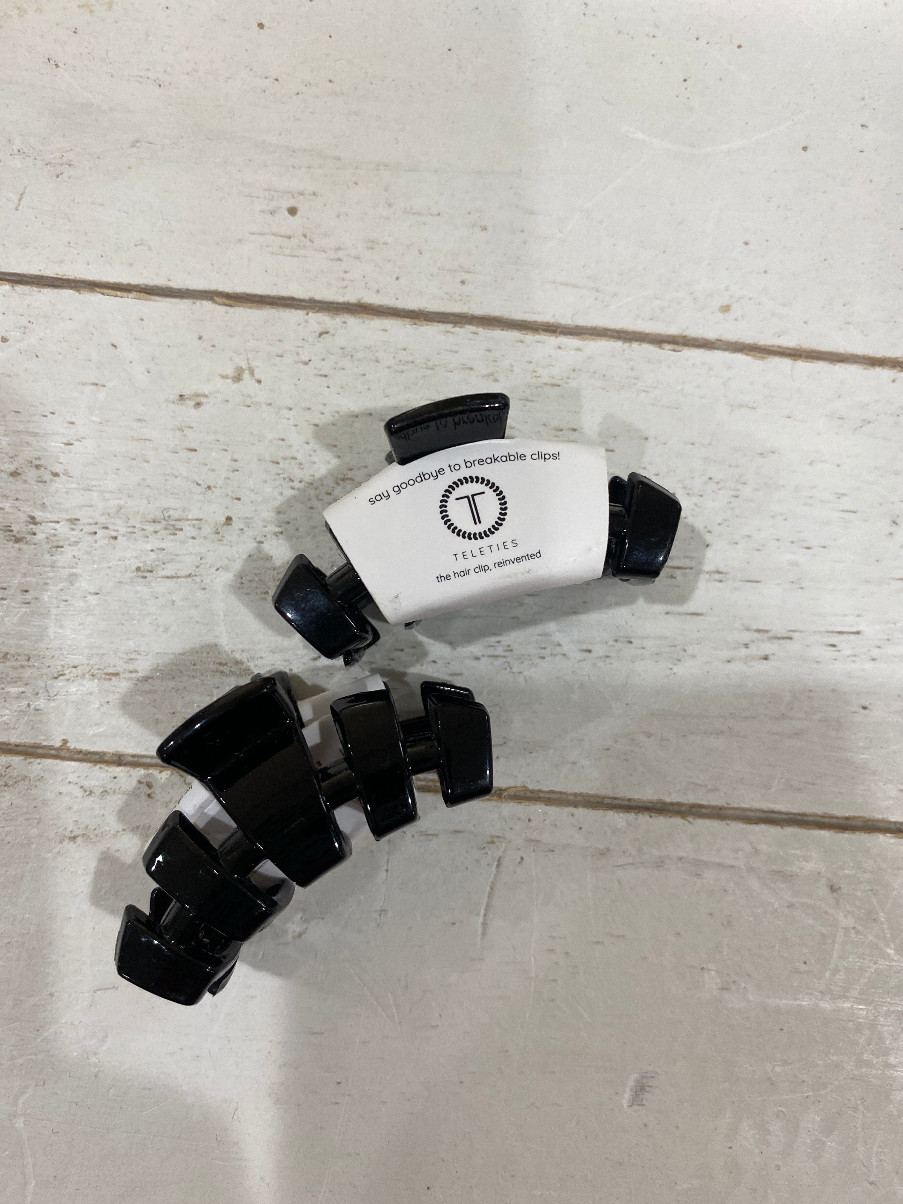 TELETIES HAIR CLIP - TINY - JET BLACK