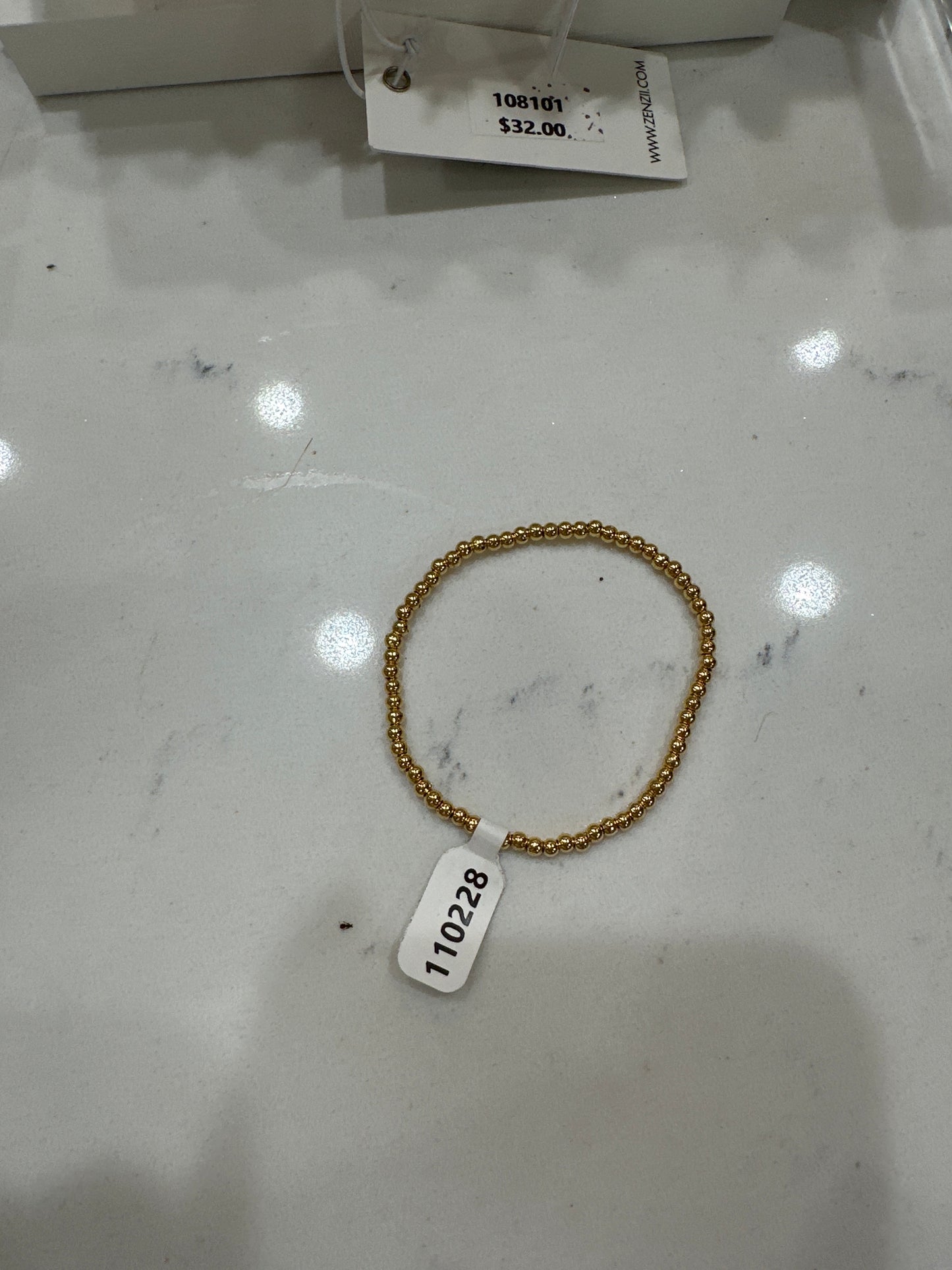 18K GOLD FILLED TINY BEAD BRACELET - SIGNA