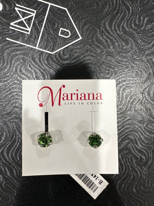 MARIANA EARRINGS - SLVR - LT GREENCRYSTAL EARRINGS