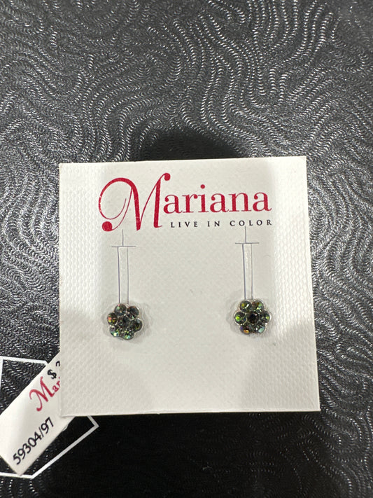 MARIANA EARRINGS -SLVR - SM FLOWER RAINBOW IRIDESC