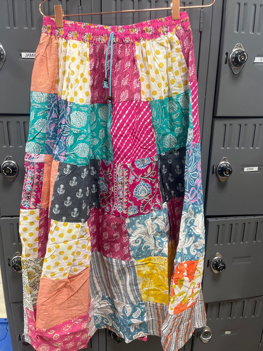 PATCHWORK MAXI SKIRT - OSFM