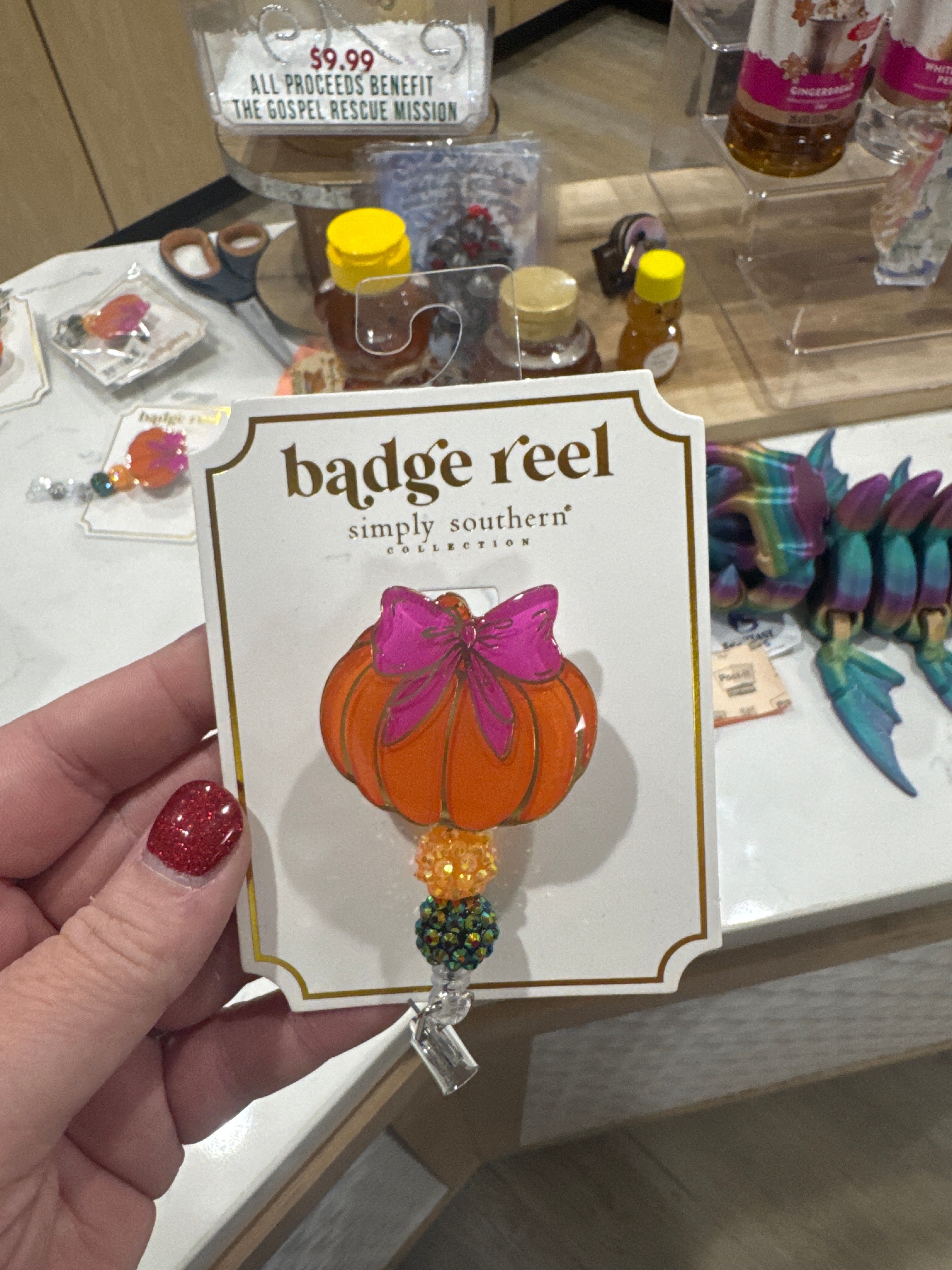 BADGE REEL - PUMPKIN
