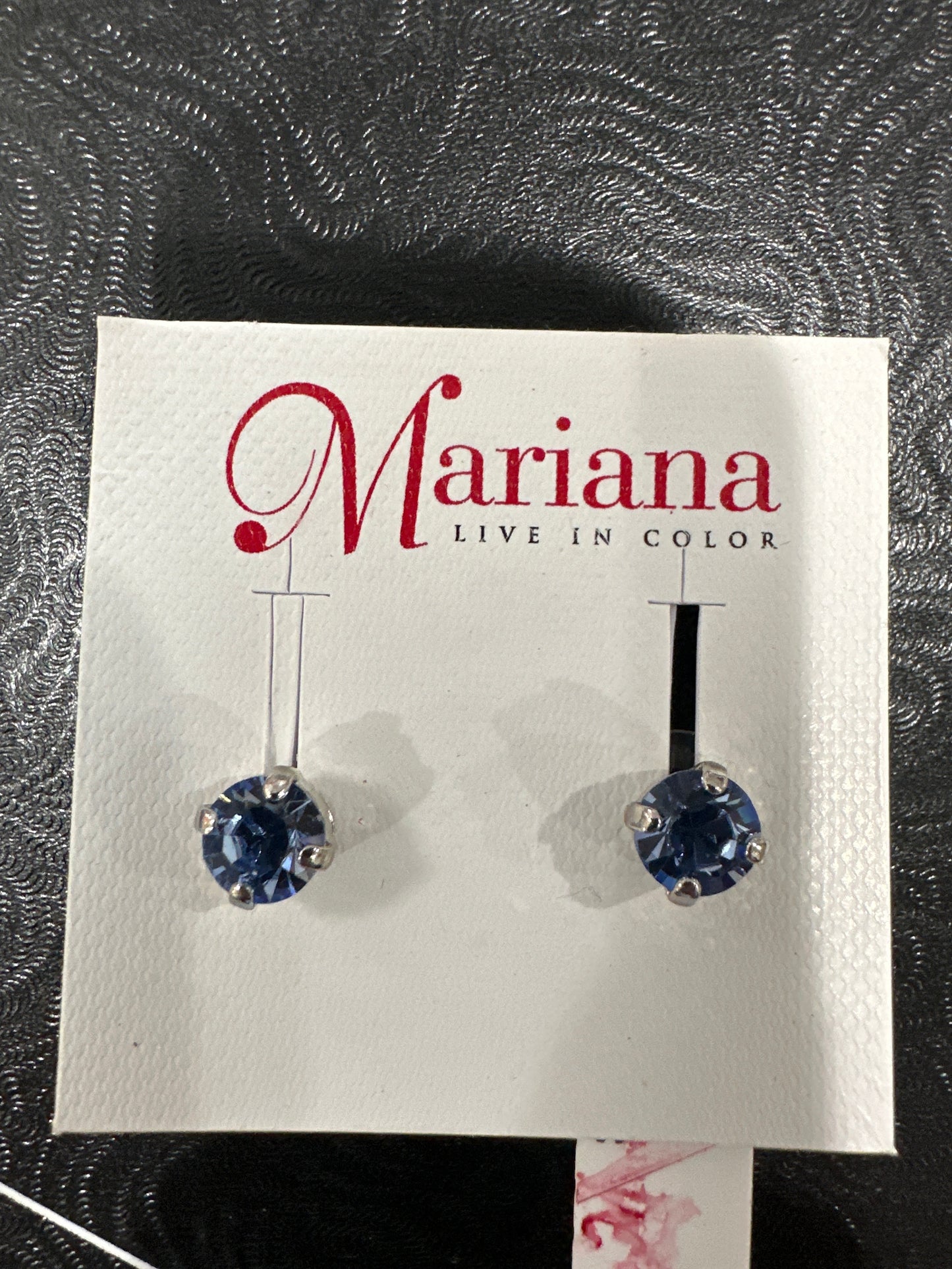 MARIANA EARRINGS - SLVR - LT BLUE CRYSTAL EARRINGS