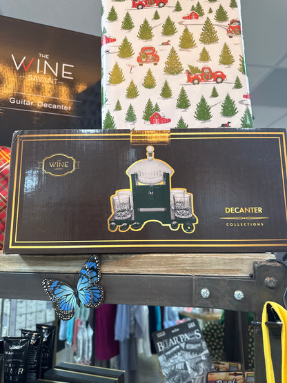 DECANTER - FOOTBALL W/STAND & 4 GLASSES