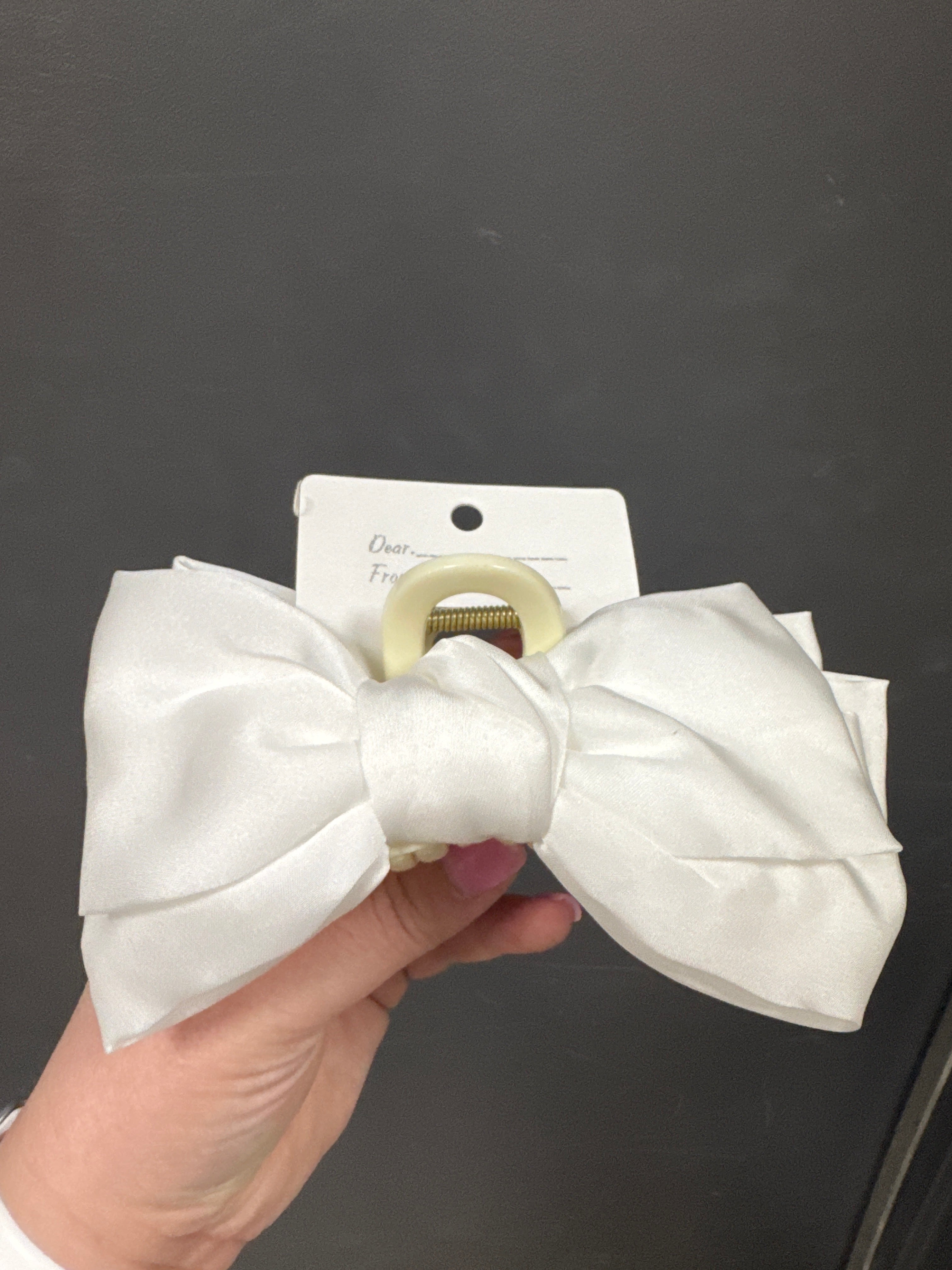CLAW CLIP W/SATIN BOW