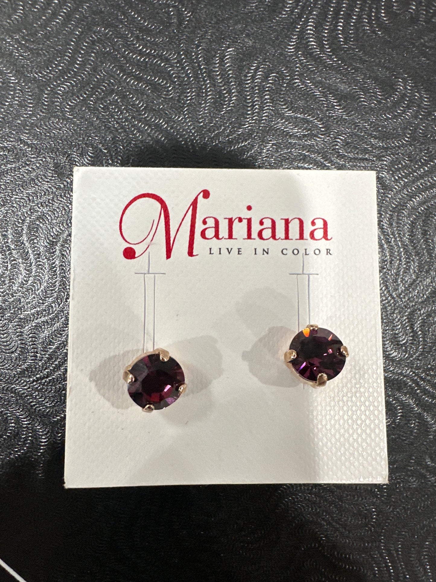 MARIANA EARR-RG STUDS- DK PURPLE