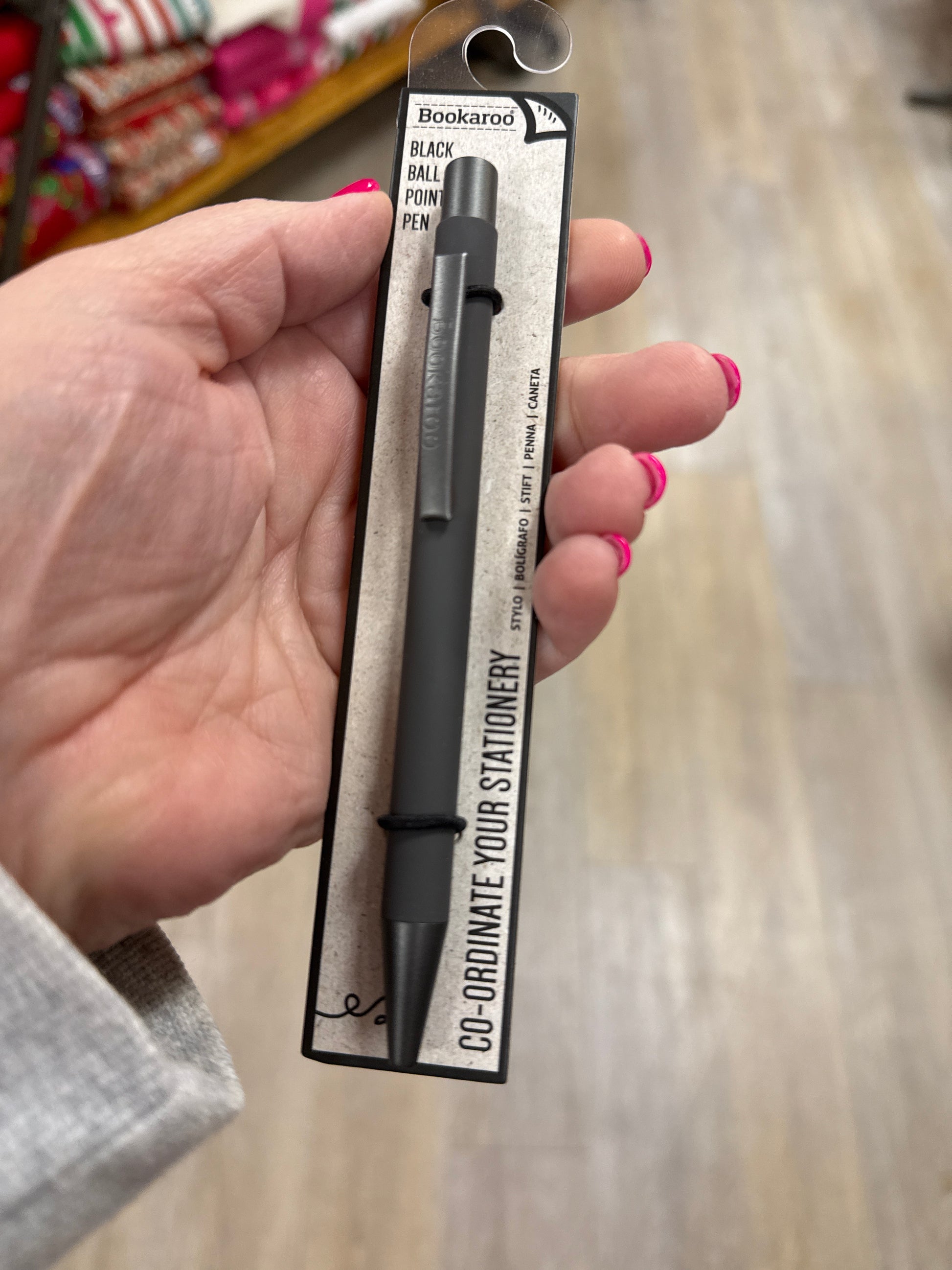 BOOKAROO BALL POINT PEN - CHARCOAL - Pharm Favorites by Economy Pharmacy