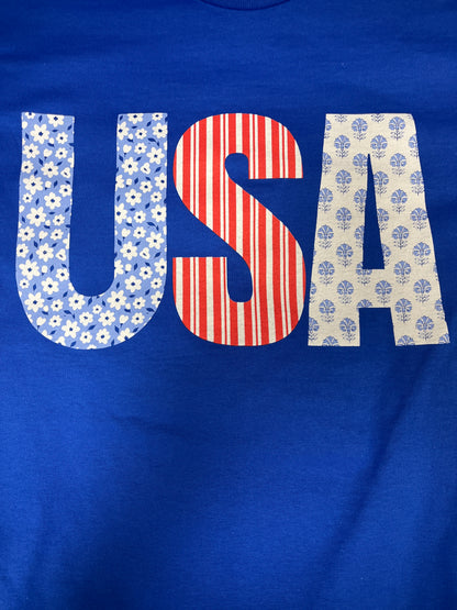 ROYAL BLUE HAPPY BIRTHDAY STATUE OF LIBERTY TEE