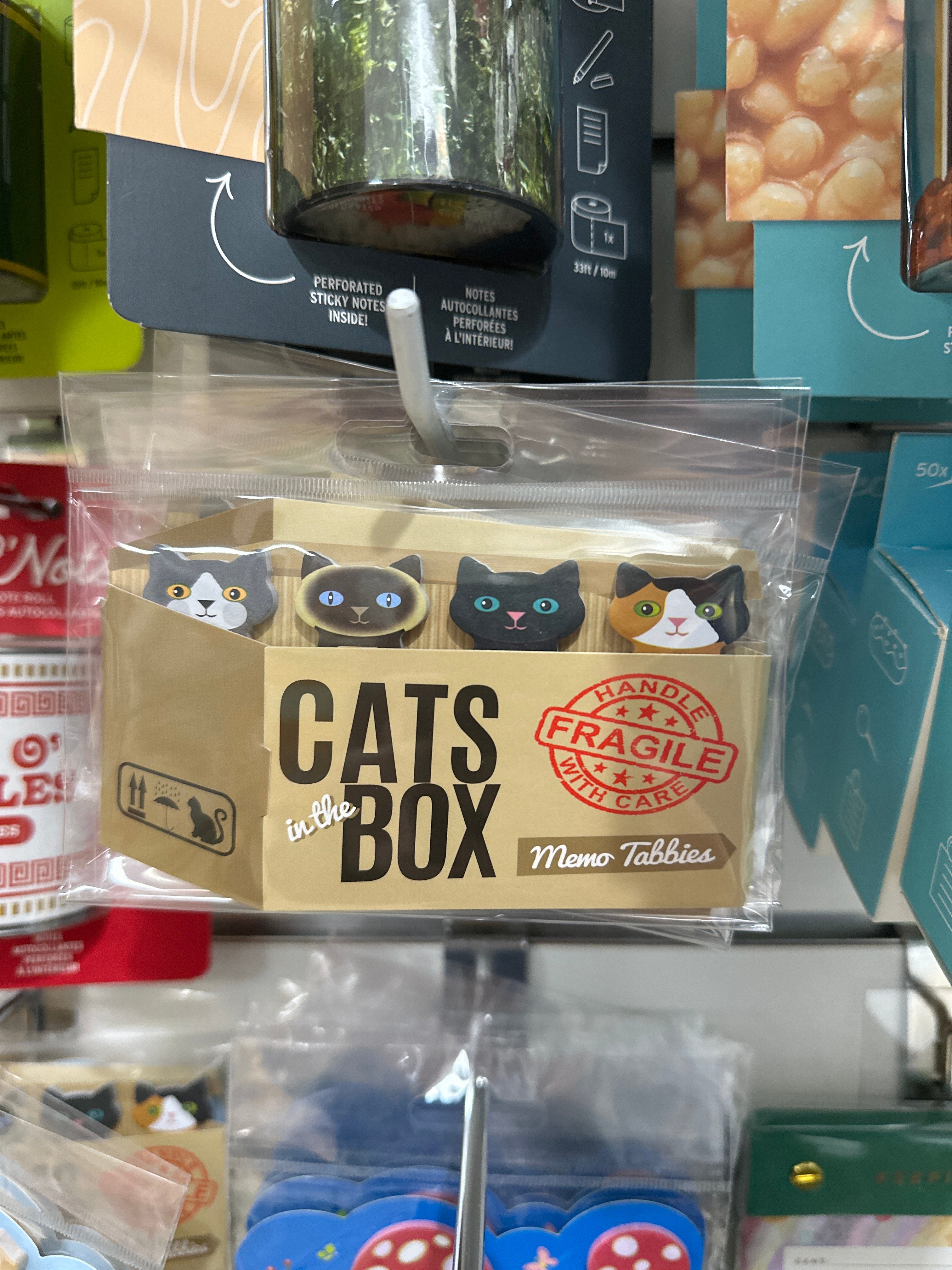 CATS IN THE BOX MEMO TABBIES