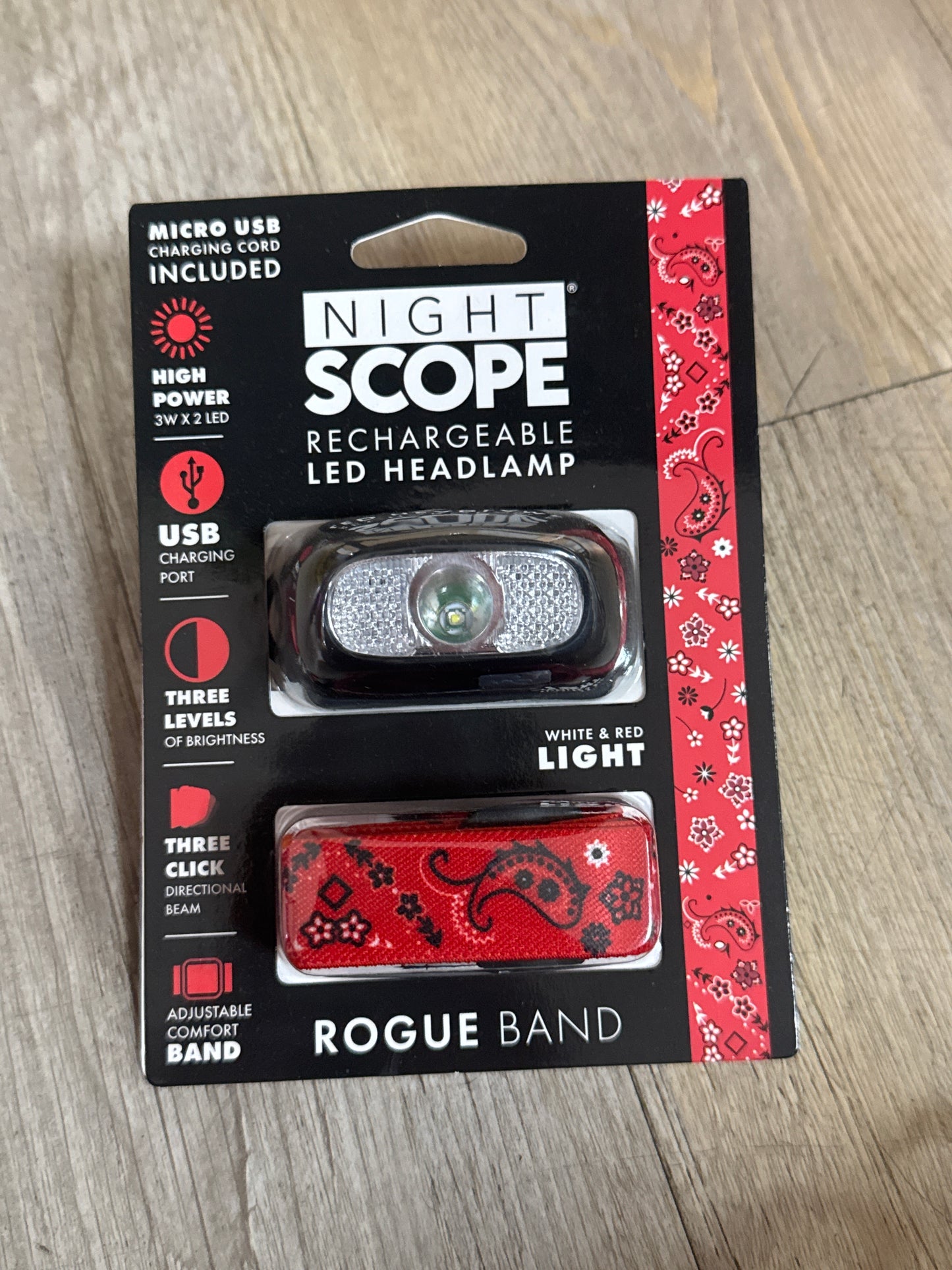 NIGHT SCOPE RECHARGEABLE HEAD LAMP - ROGUE