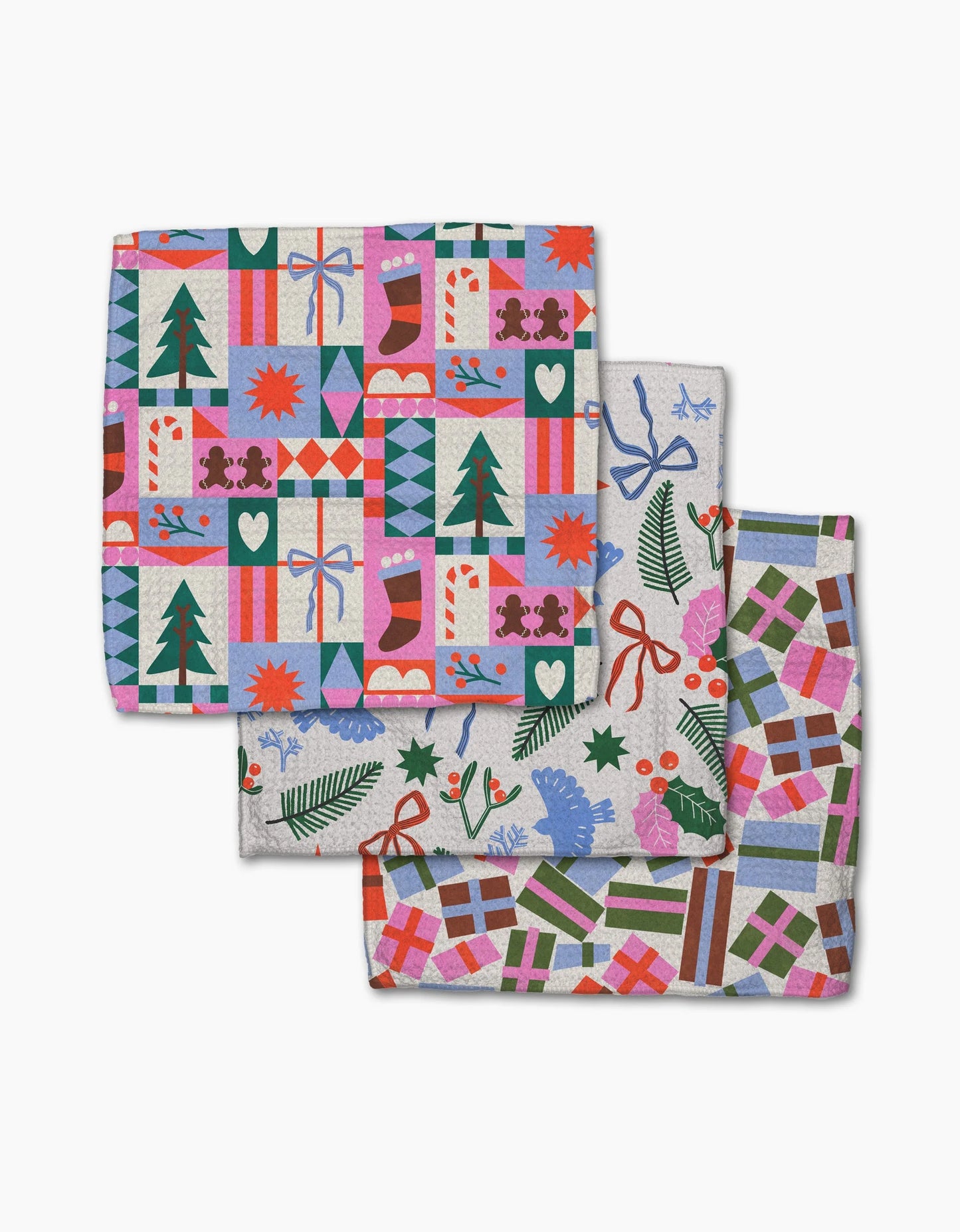 GEOMETRY DISH CLOTH - HOLIDAY