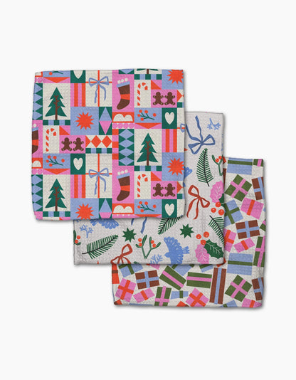 GEOMETRY DISH CLOTH - HOLIDAY
