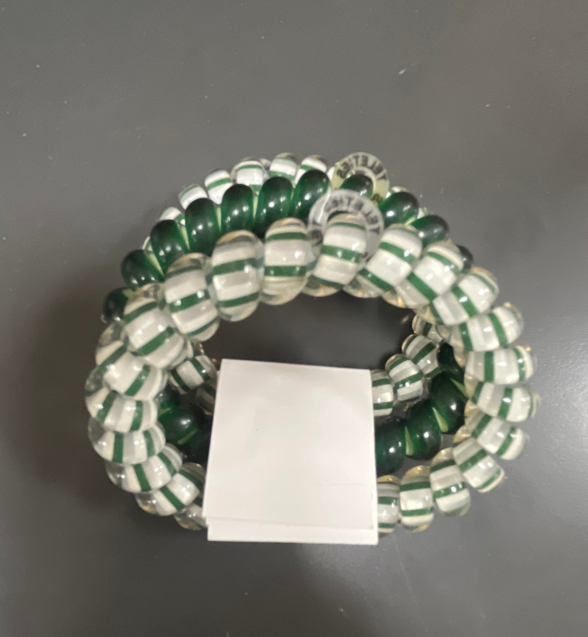 Green & Black Game Day Large Hair Ties