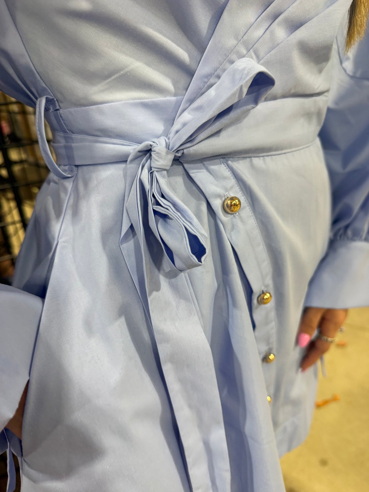 CHAMBRAY WRAP DRESS