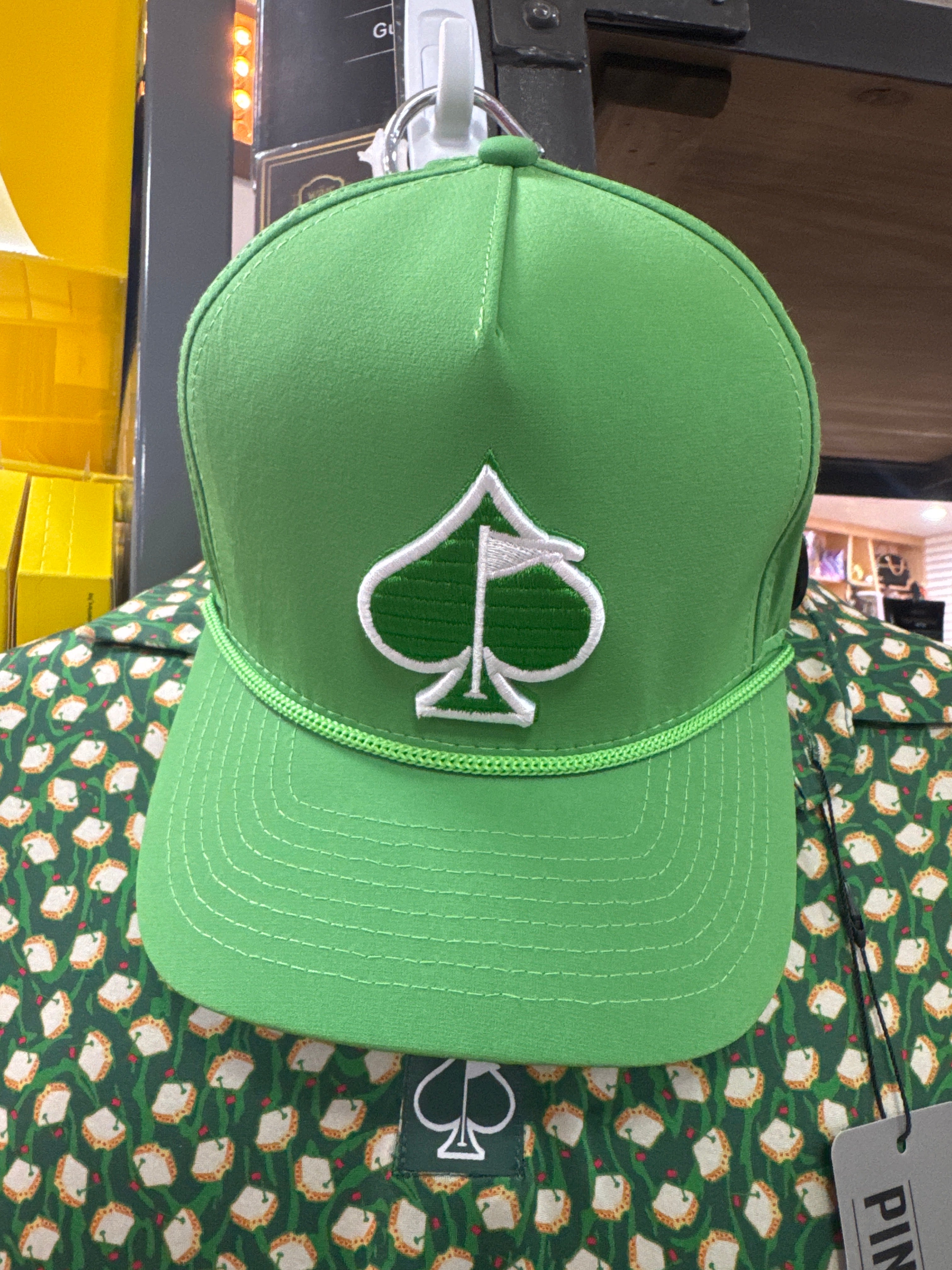 FAIRWAY WAVE & SPADE ROPE HAT - GREEN