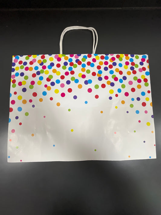 RAINBOW CONFETTI PAPER GIFT BAG