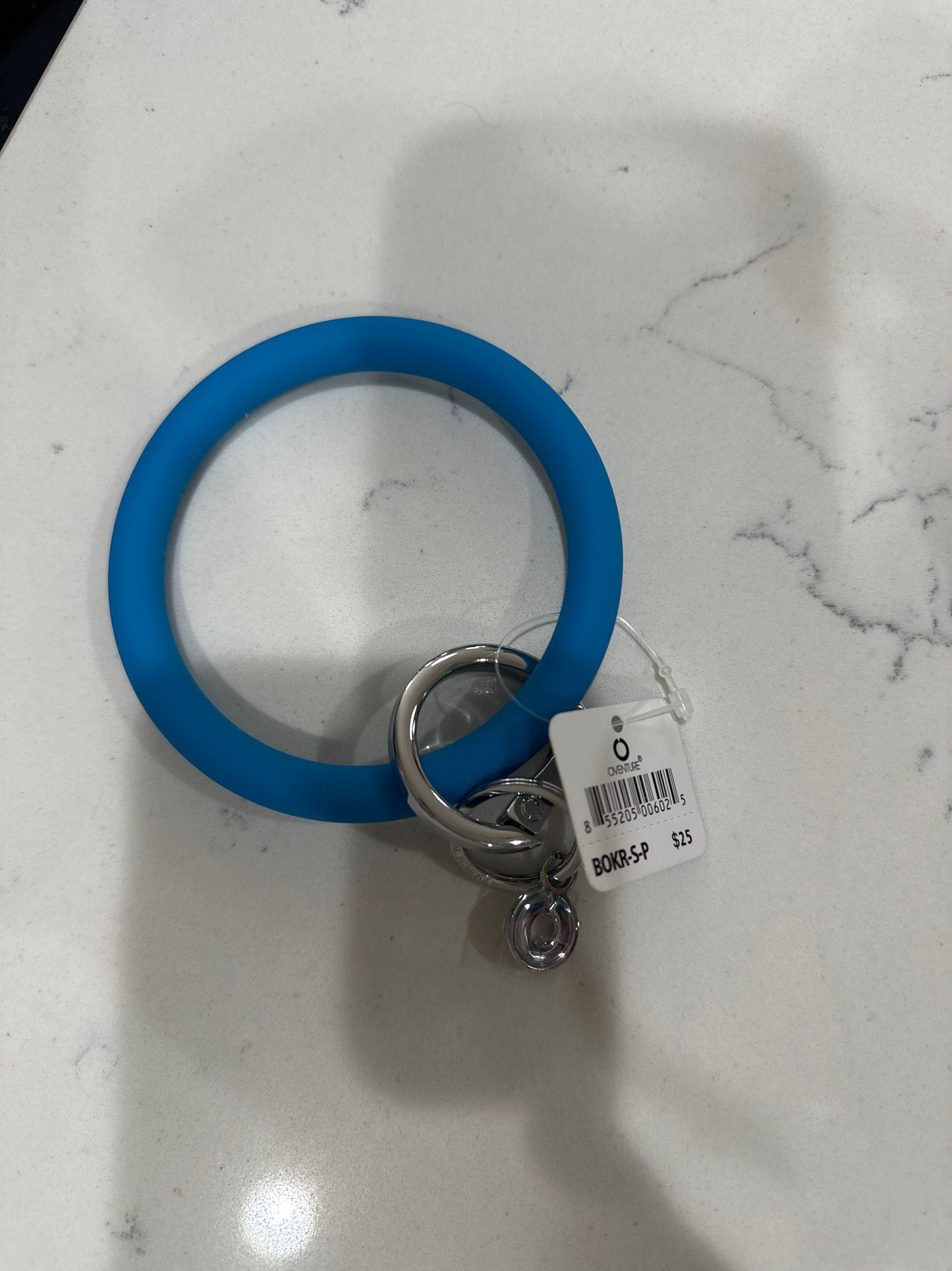PEACOCK BLUE SIGNATURE SILICONE BIG O KEY RING