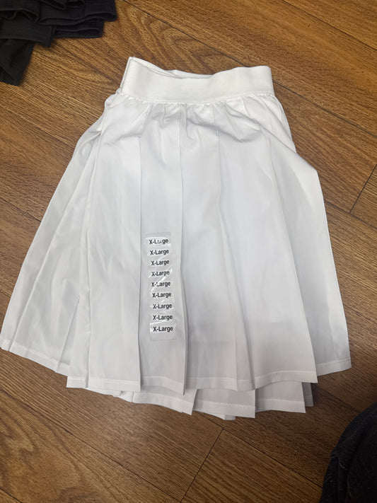 WHITE PLEATED TENNIS SKORT - XL - Pharm Favorites by Economy Pharmacy