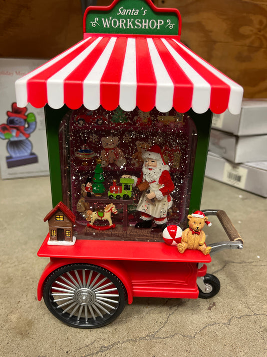 SANTA’S WORKSHOP GLITTER CART