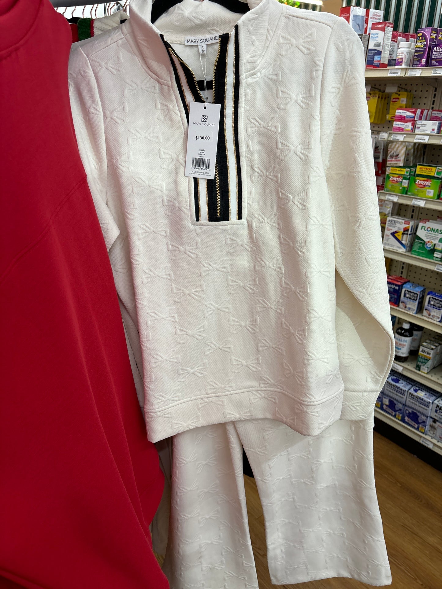 LULA IVORY TWO PIECE PANT SET- S