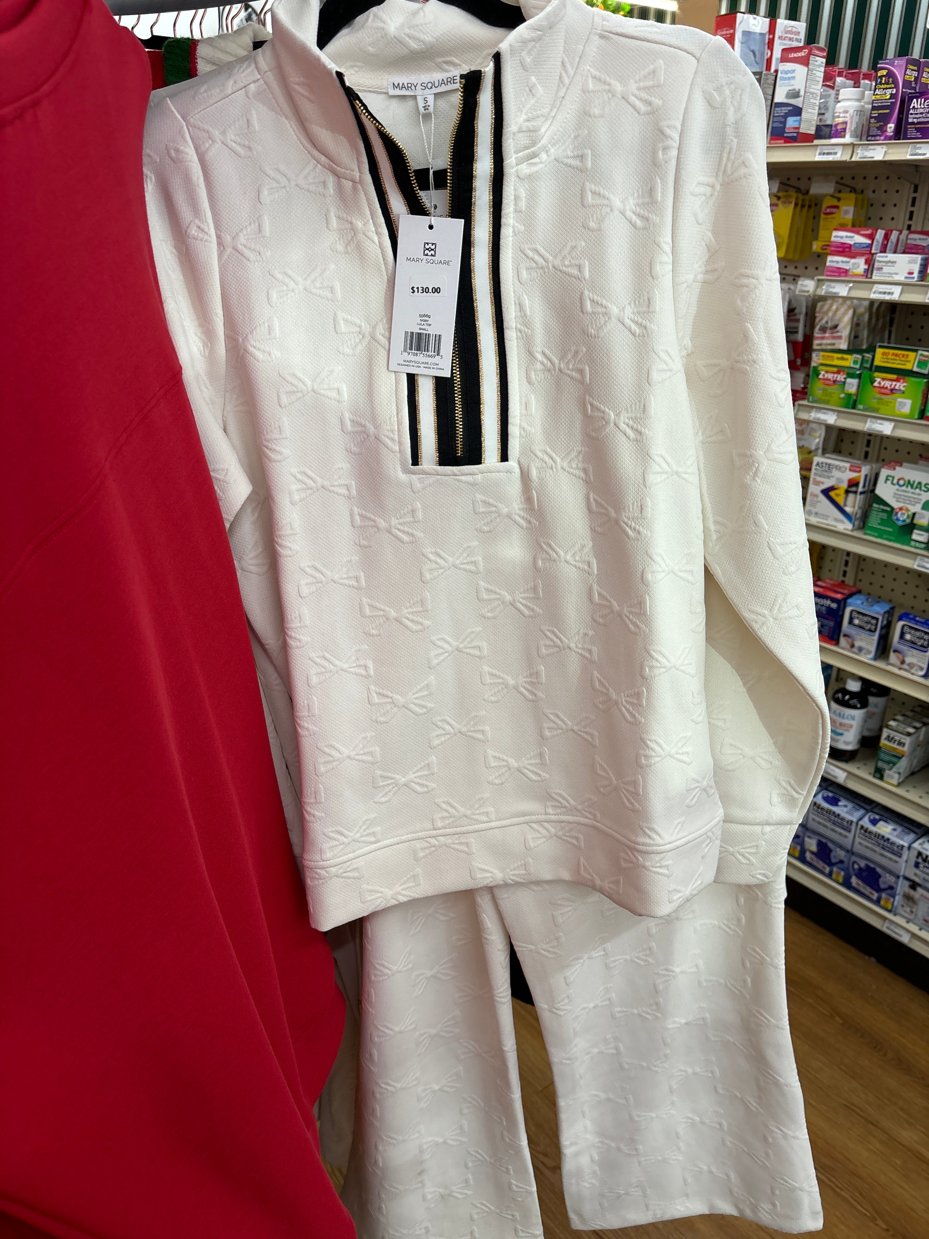 LULA IVORY TWO PIECE PANT SET- S