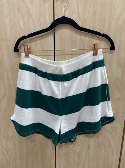 GREEN AND WHITE STRIPE 2PC SET