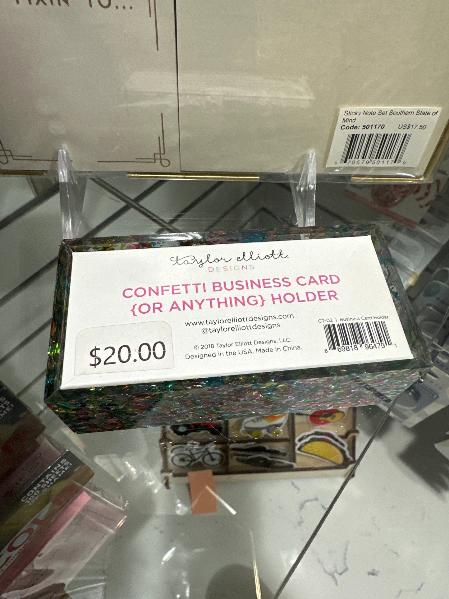 CONFETTI  BUSNIESS CARD HOLDER