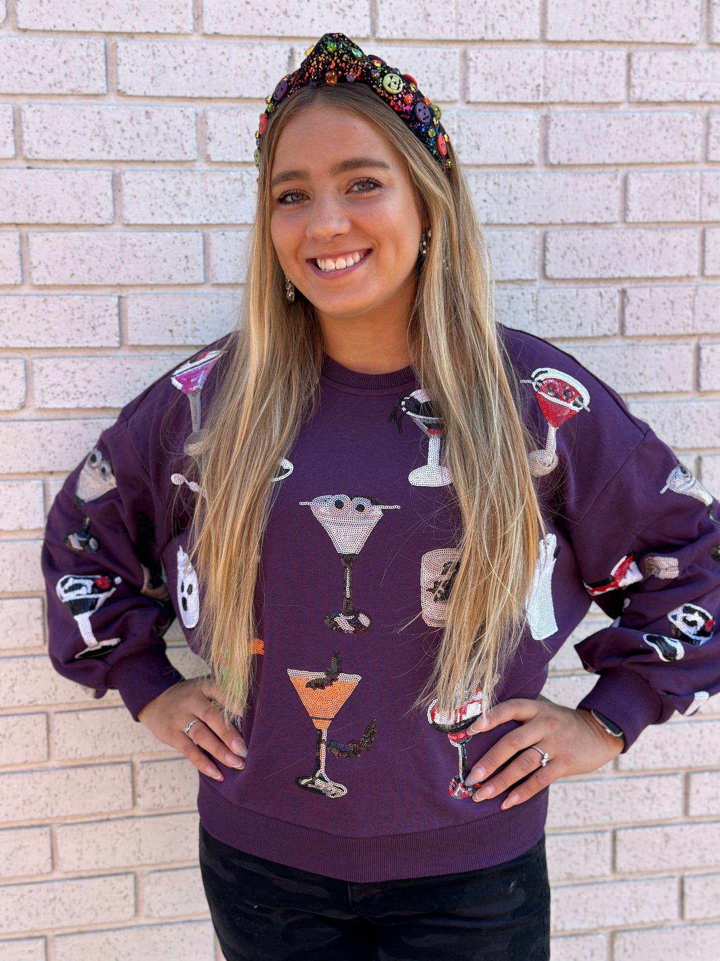 Dark Purple Spooky Spirits Sweatshirt