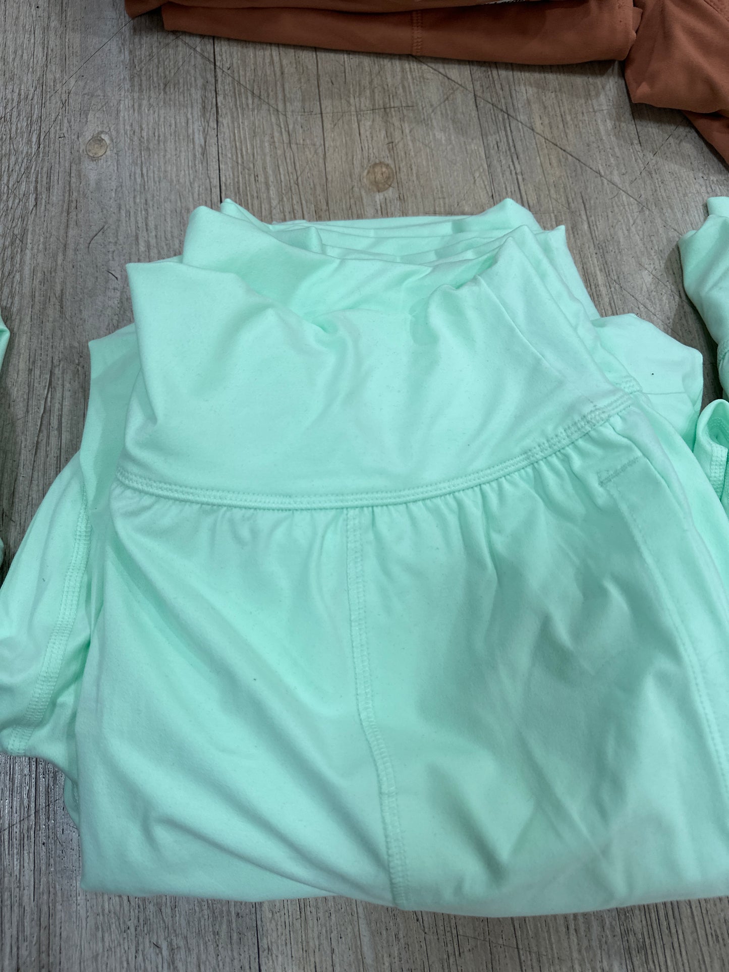 HIGH WAISTED JOGGERS W/POCKETS - MORNING MINT