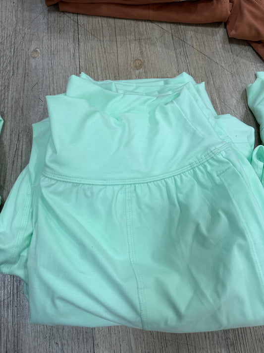 HIGH WAISTED JOGGERS W/POCKETS - MORNING MINT