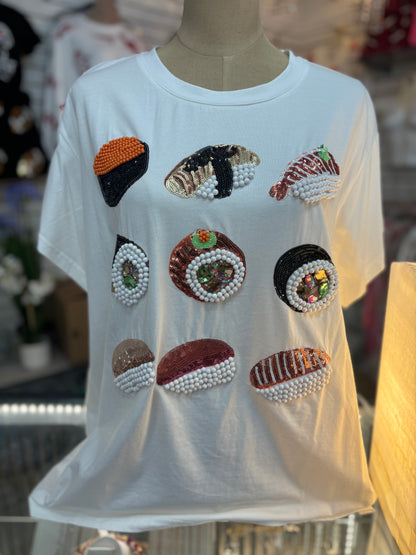 White Sushi Tee