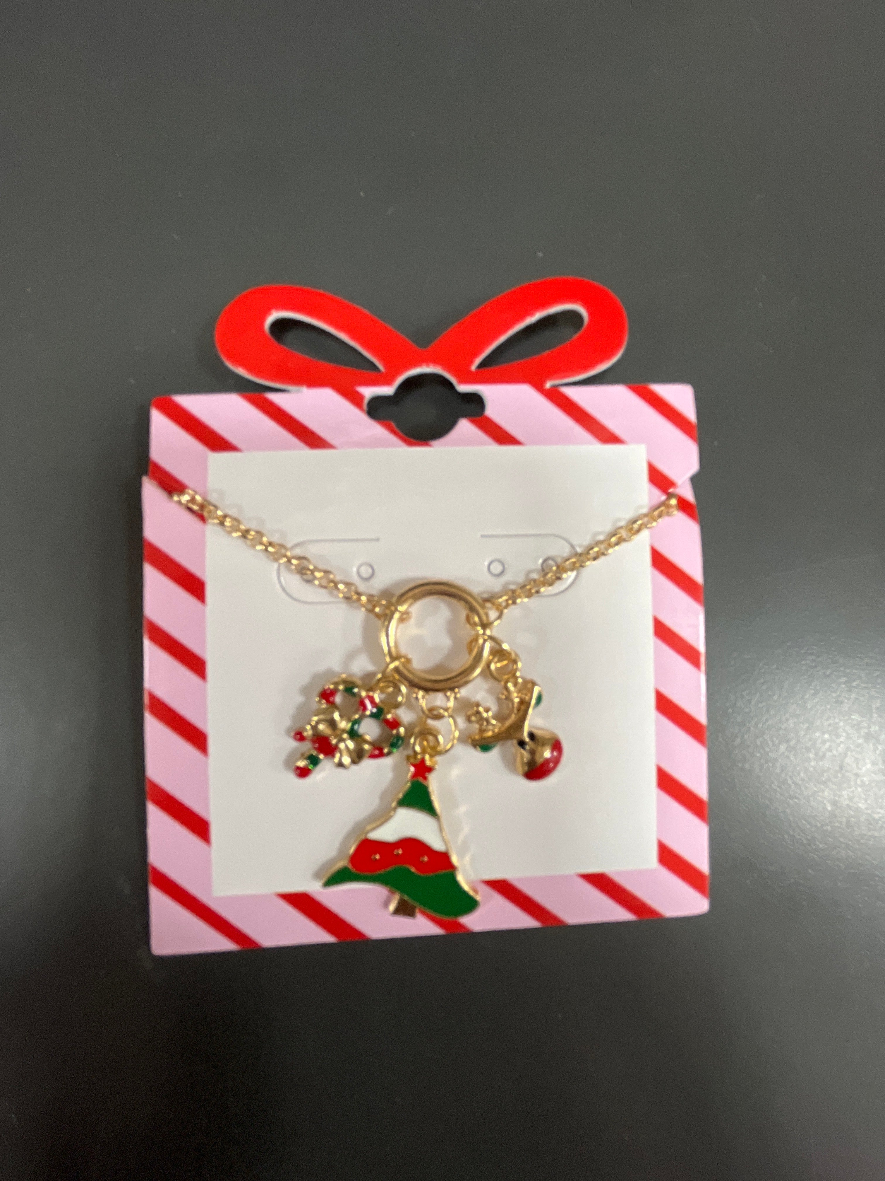 CHRISTMAS THEME CHARM NECKLACE