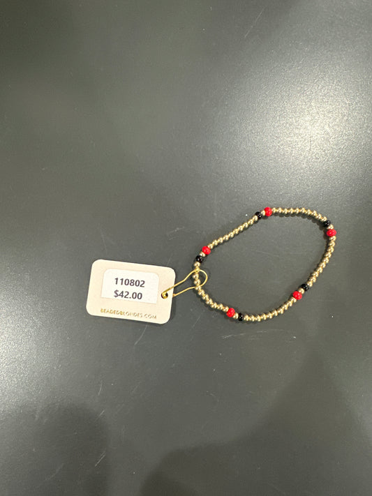 RED & BLACK POPPI BRACELET