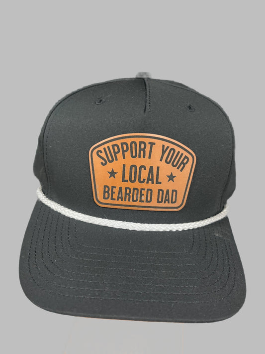 BLACK HAT - SUPPORT YOUR LOCAL BEARDED DAD PATCH