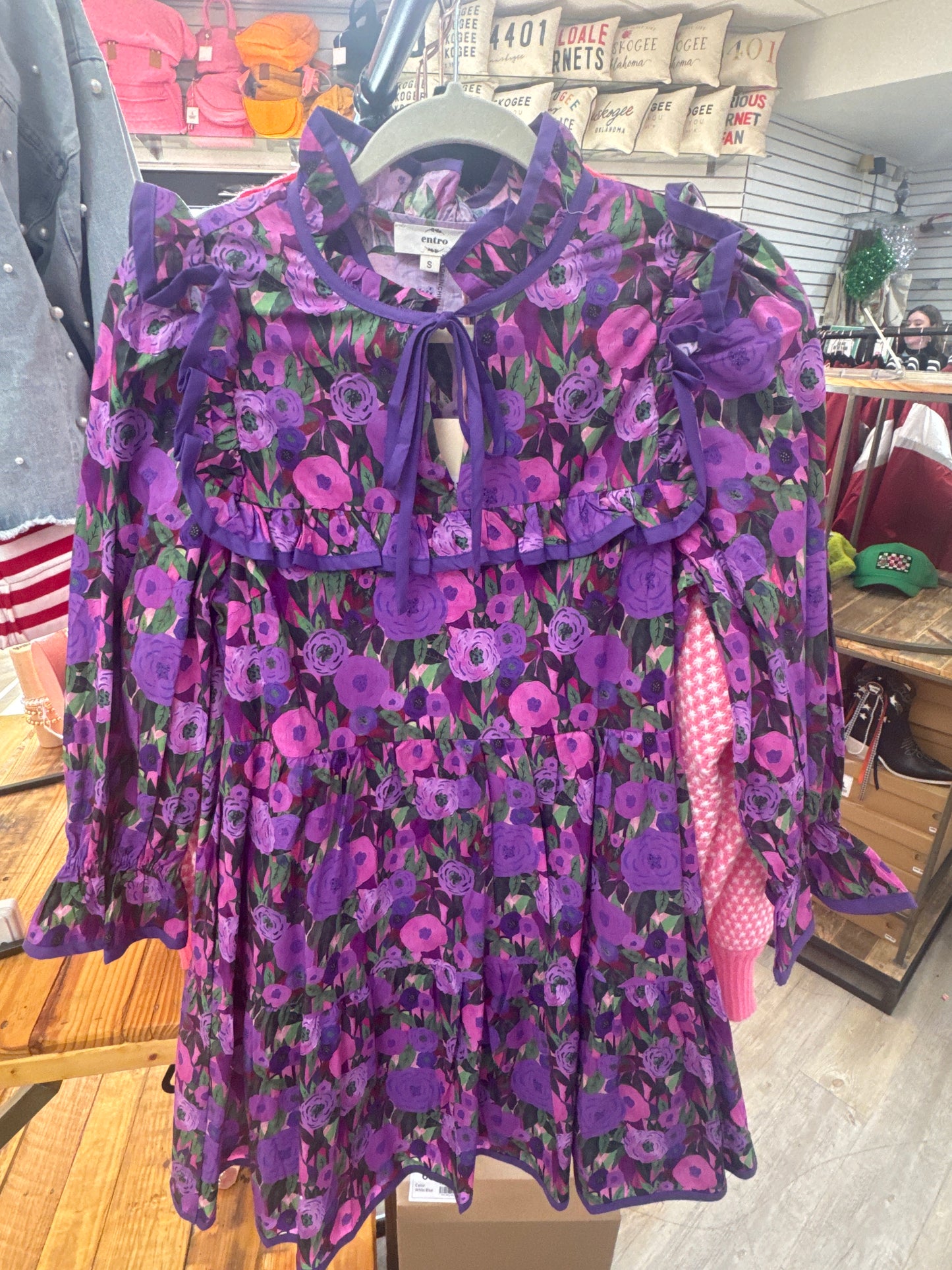 PURPLE FLORAL DRESS