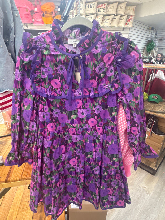 PURPLE FLORAL DRESS
