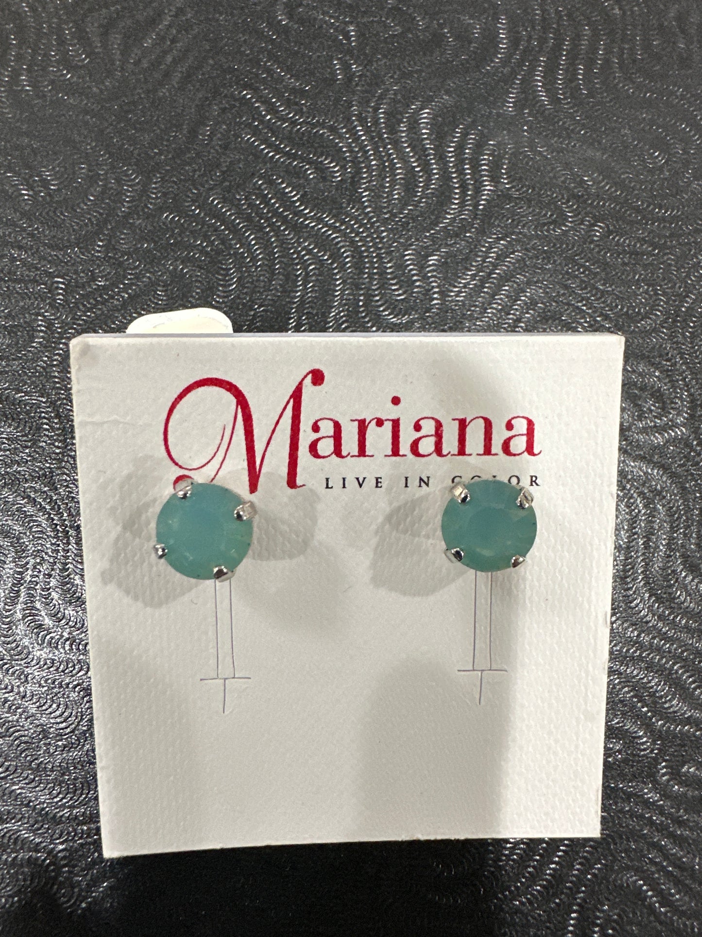 MARIANA EARR-SLVR STUDS-LT PNK OPAQUE