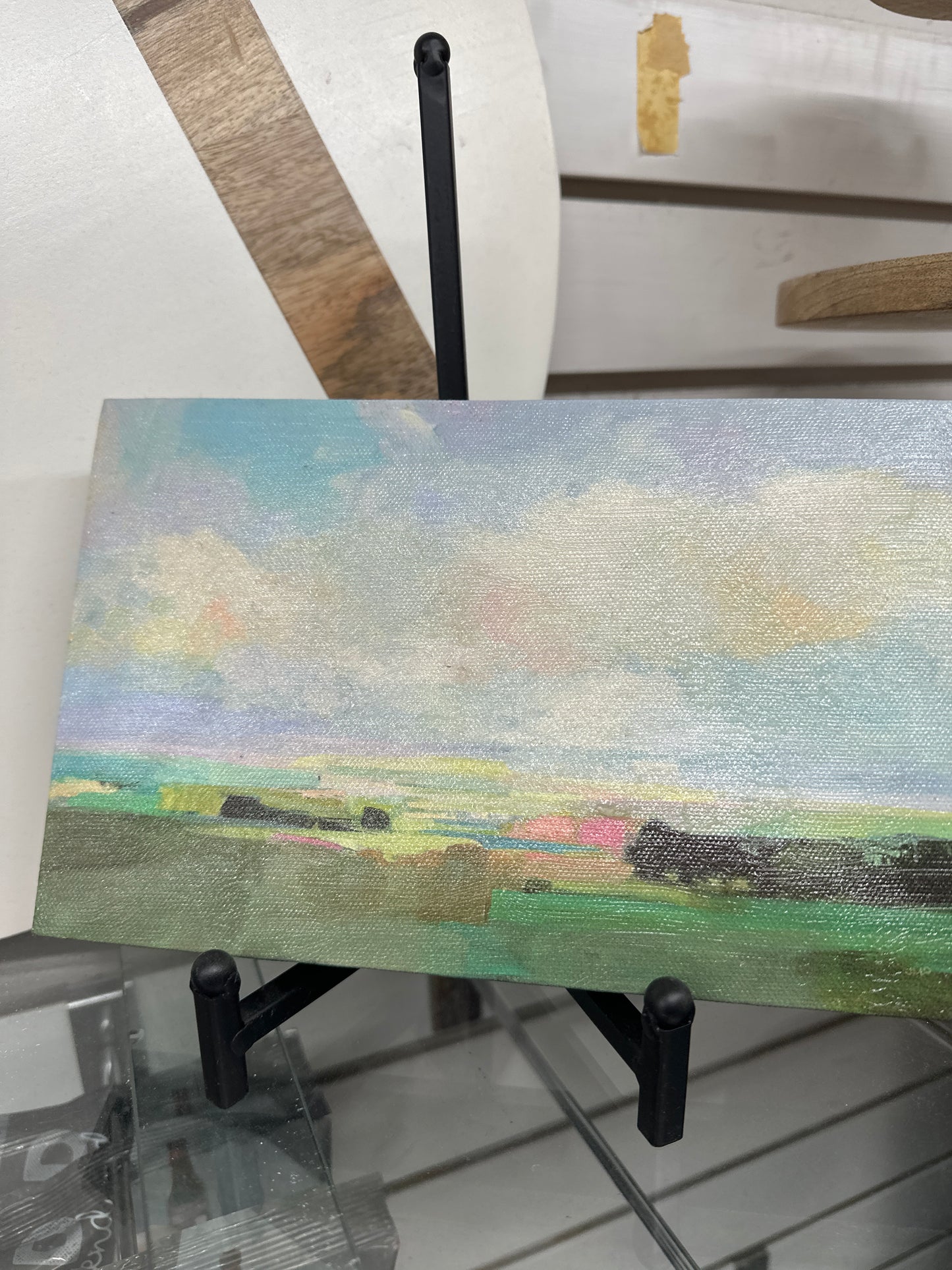 CANVAS GICLEE SUMMER SKY W/METAL EASEL