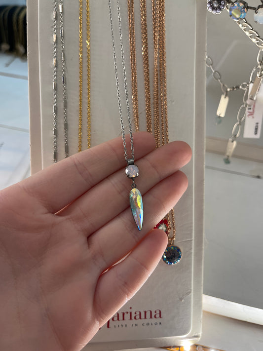 SLVR IRIDESCENT NCKLCE