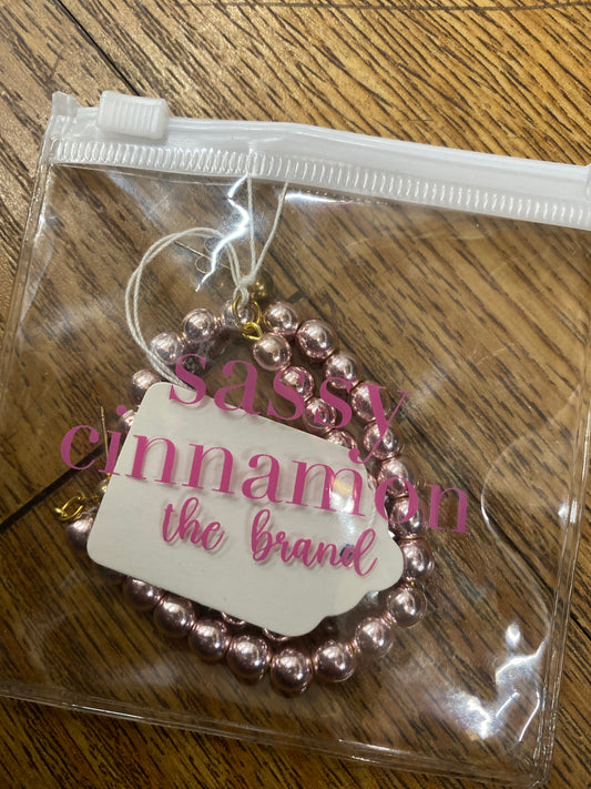 BEADED HAT CHAIN - ROSE GOLD