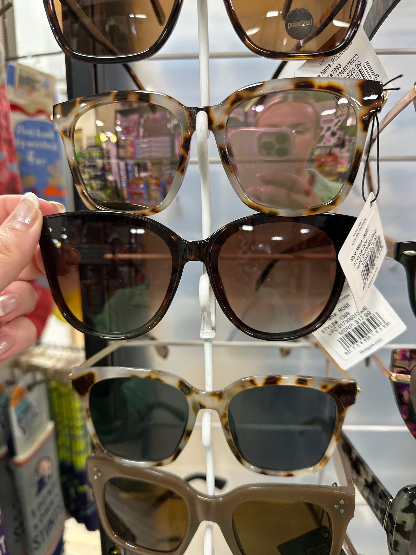 1399 ROSE O/S IN FRAME CAT EYE ASST