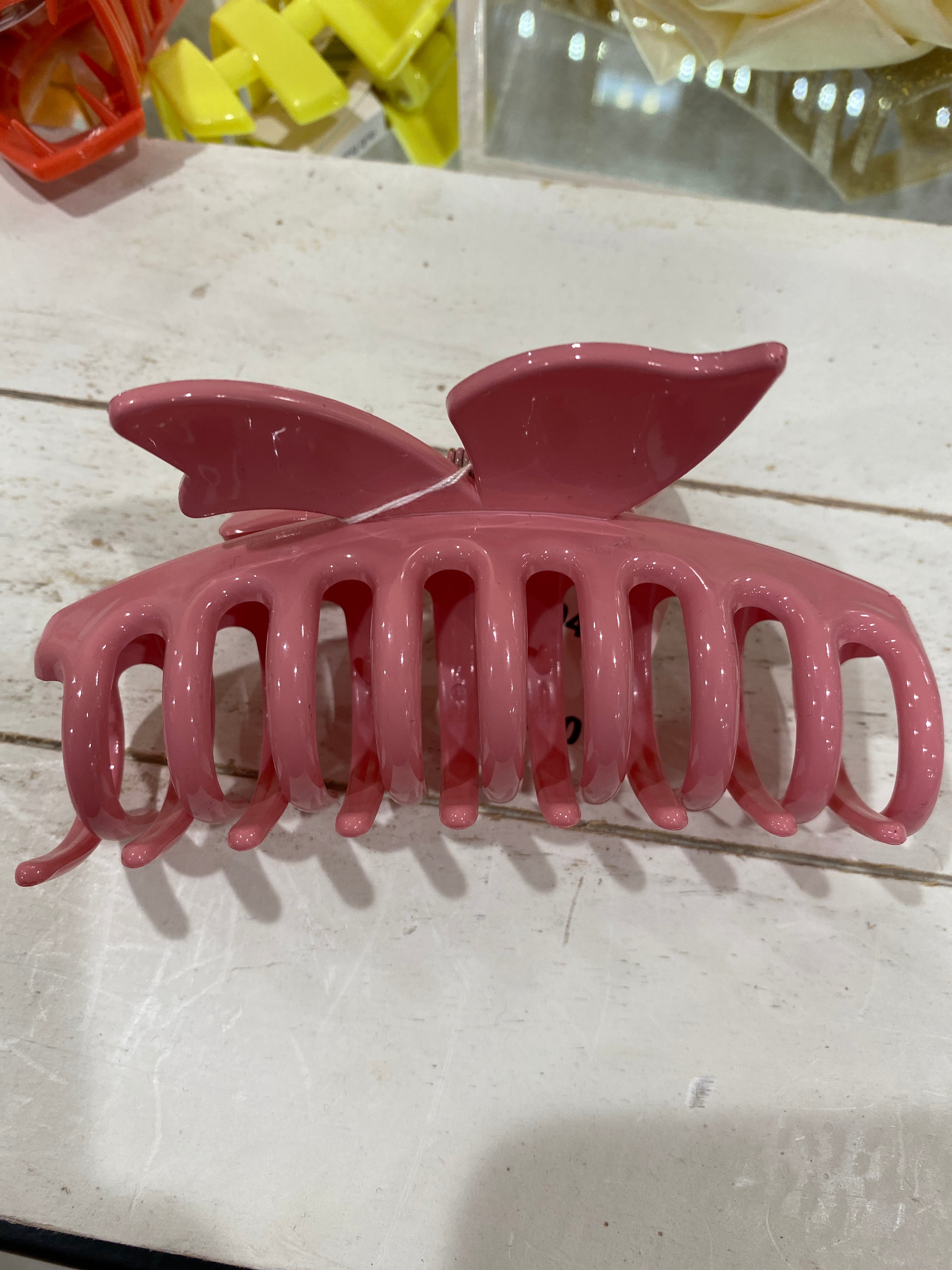 PINK BUTTERFLY HAIR CLIP