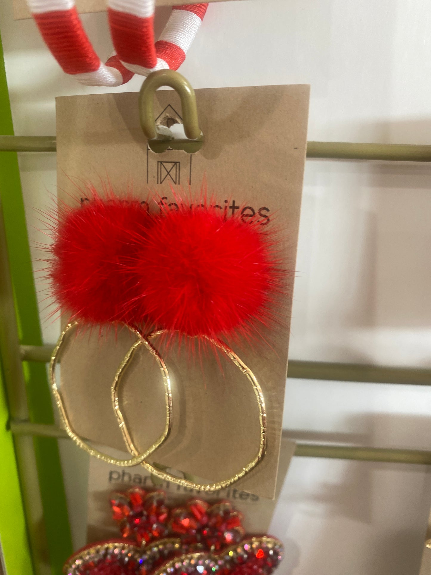 PUFF TOP HOOPS - RED