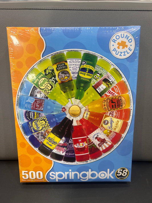500 PC ROUND JIGSAW PUZZLE - CARBONATED COLORS