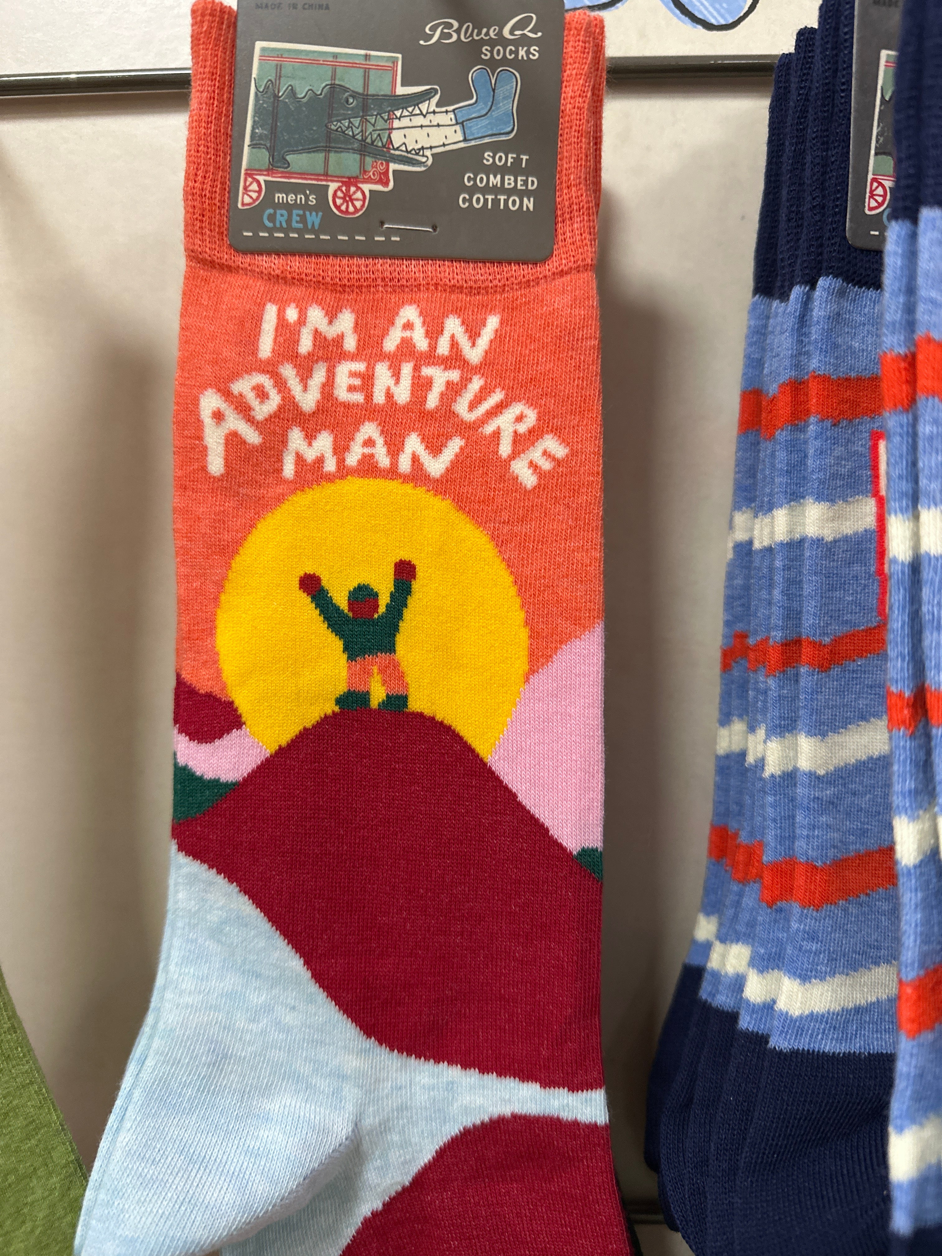 MENS CREW SOCKS - ADVENTURE MAN