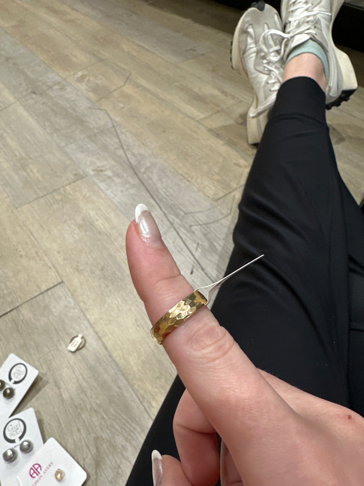 HAMMERED SNAKE BAND RING - SIZE 8