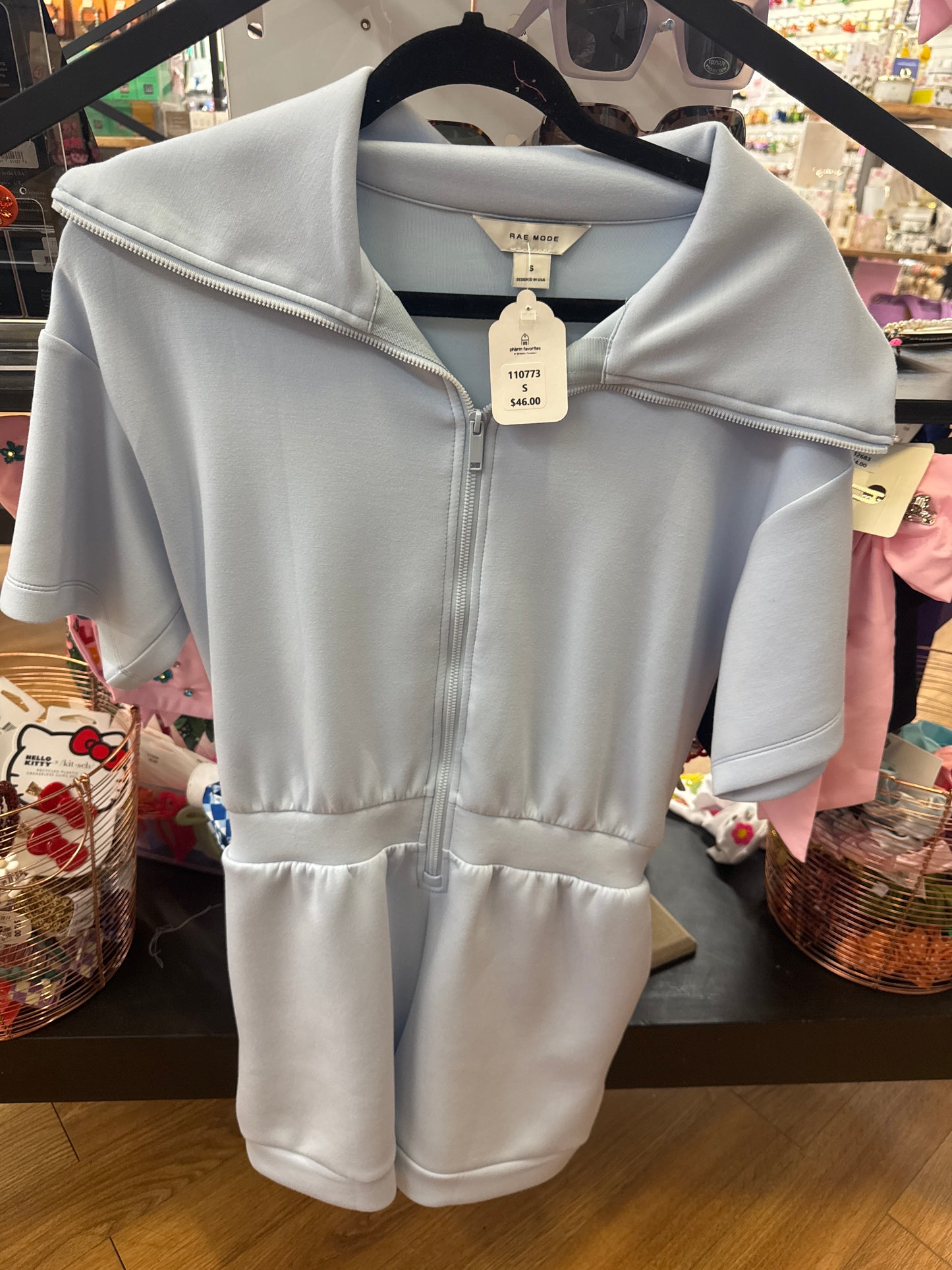 FULL ZIP ROMPER - SOFT BLUE - 3XL