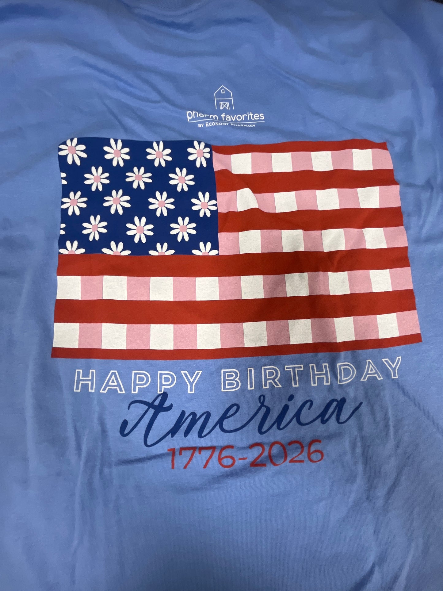 BLUE HAPPY BIRTHDAY AMERICA TEE